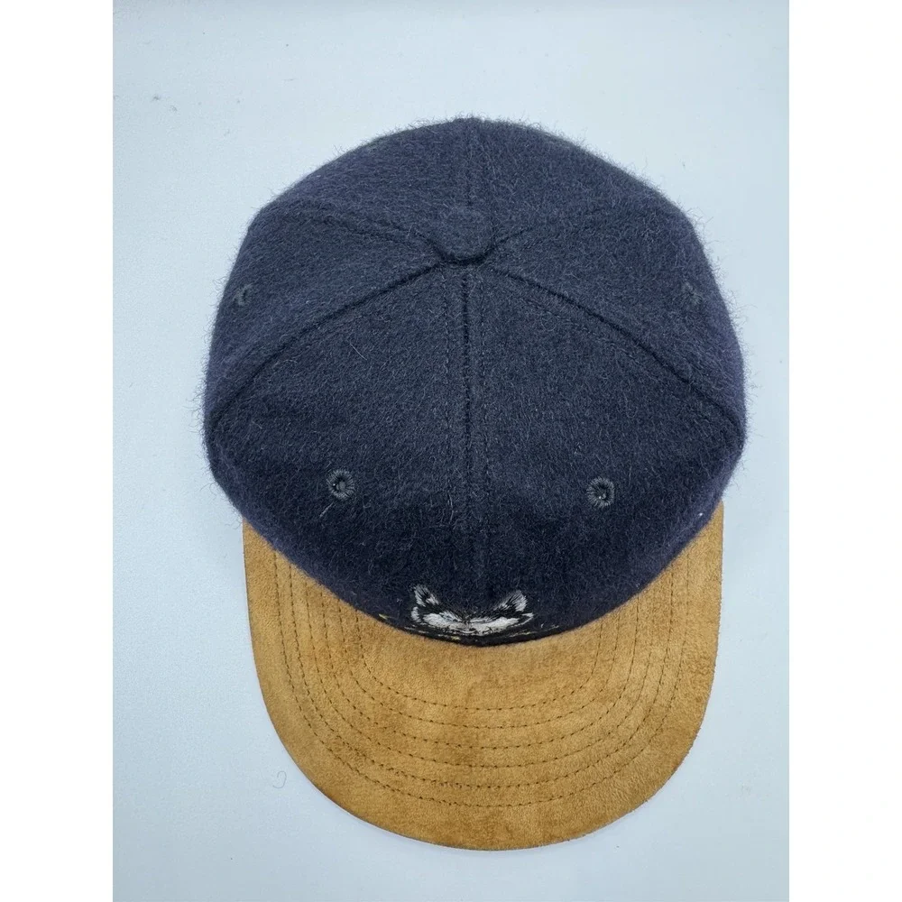 VTG Cabela's Iditarod Wolf Strapback Hat USA Wool Suede Outdoor Cap